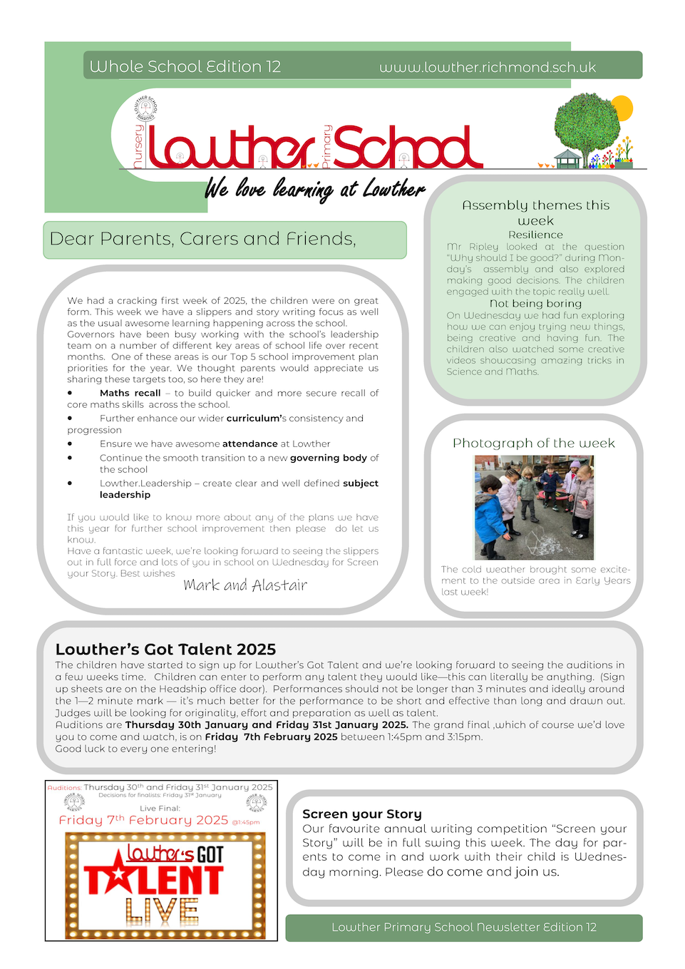 Newsletter 13th January 2025 pdf link